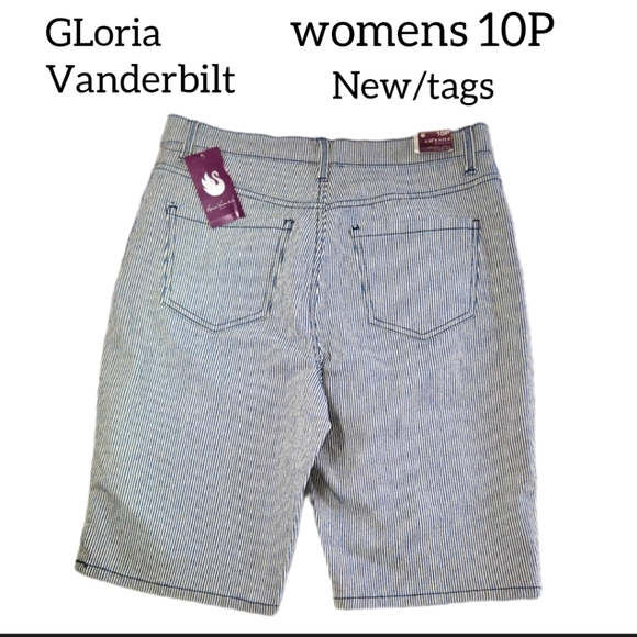 GLORIA VANDERBILT WOMENS BERMUDA SIZE 10 P NEW WITH TAGS - Picture 1 of 15